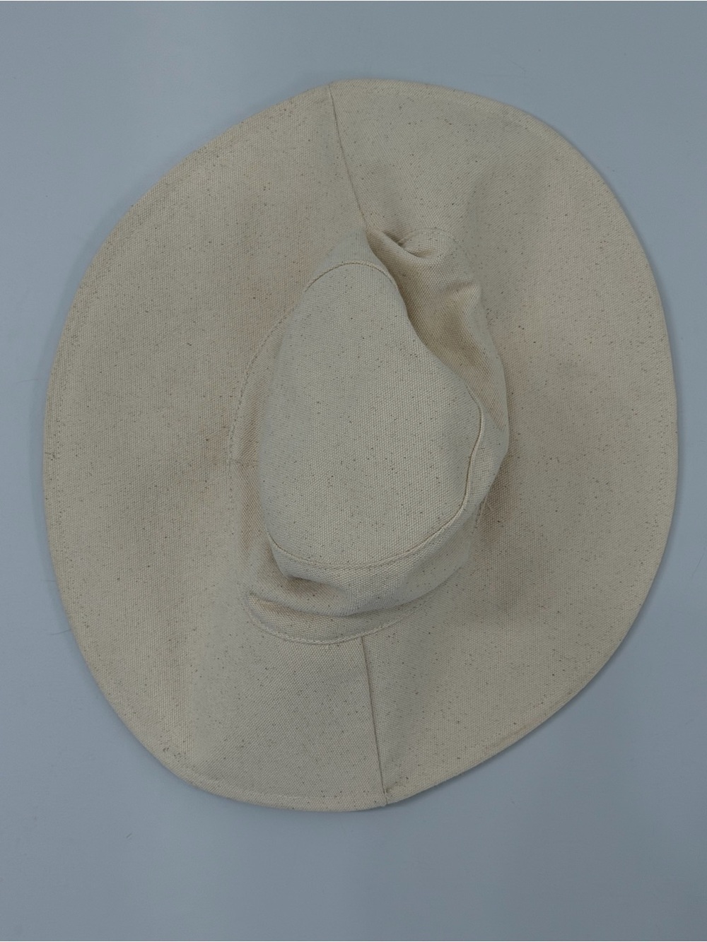 Jenni Kayne Women S/M Oatmeal 100% Cotton Canvas Wide Brim Lined Floppy Sun Hat - Picture 2 of 6